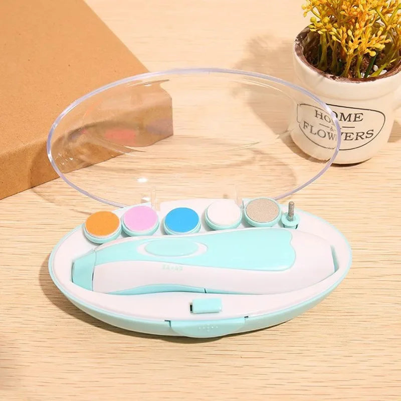 Electric Baby Nail Trimmer Kid Nail Polisher Tool Baby Care Fingernail Cutter Trimmer Multifunctional Infant Manicure Set