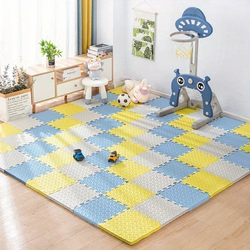 30x30cm EVA Puzzle Mat – Thick Baby Play Mat for Kids, Non-Slip & Waterproof Crawling Floor Tiles, Interlocking Foam Rug
