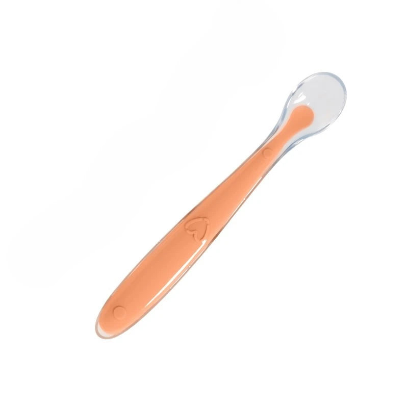 1/2pcs Soft Tip Baby Silicone Spoon with Box, Safe Baby Feeding Spoon, Self Feeding Utensils for Kids Toddlers Training