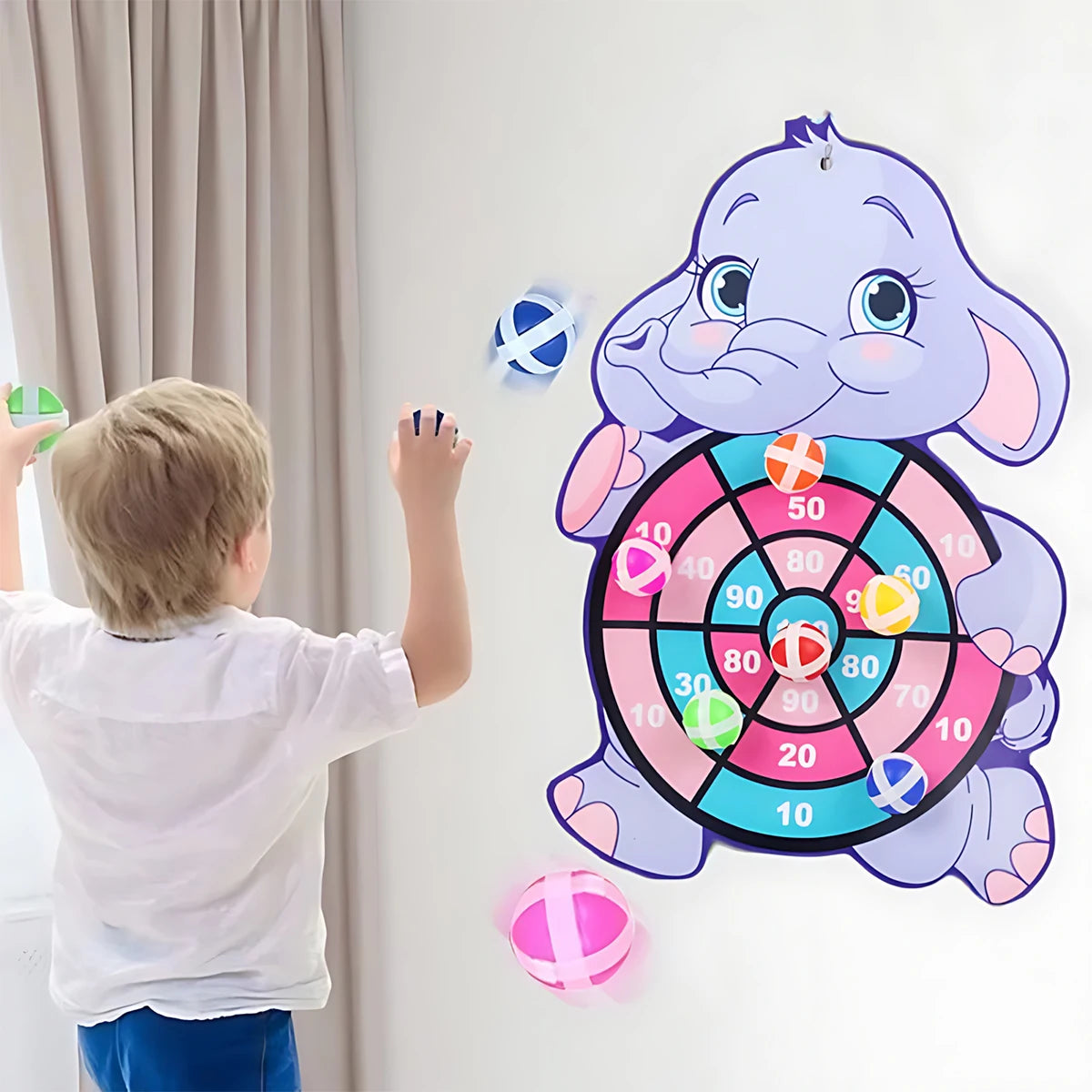 Educational Games Dart Board Baby Toy Stickey Ball Dart Indoor Sports Child Montessori Games for Children 3 to 7 Years