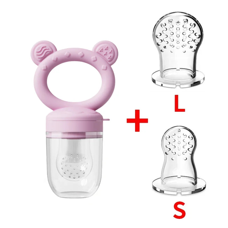 Silicone Baby Fruit Feeder Set Breastmilk Popsicle Freezer Molds for Baby Teething & Infant Self Feeding Storage Container