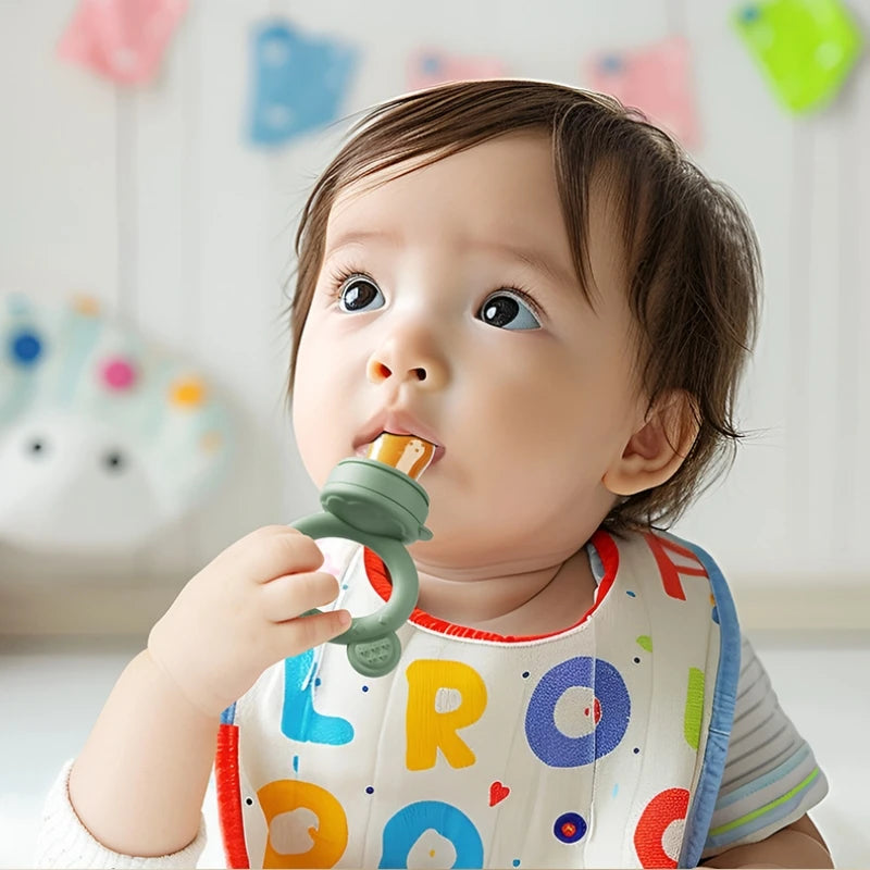 Silicone Baby Fruit Feeder Set Breastmilk Popsicle Freezer Molds for Baby Teething & Infant Self Feeding Storage Container