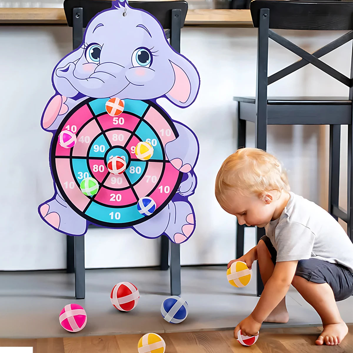 Educational Games Dart Board Baby Toy Stickey Ball Dart Indoor Sports Child Montessori Games for Children 3 to 7 Years