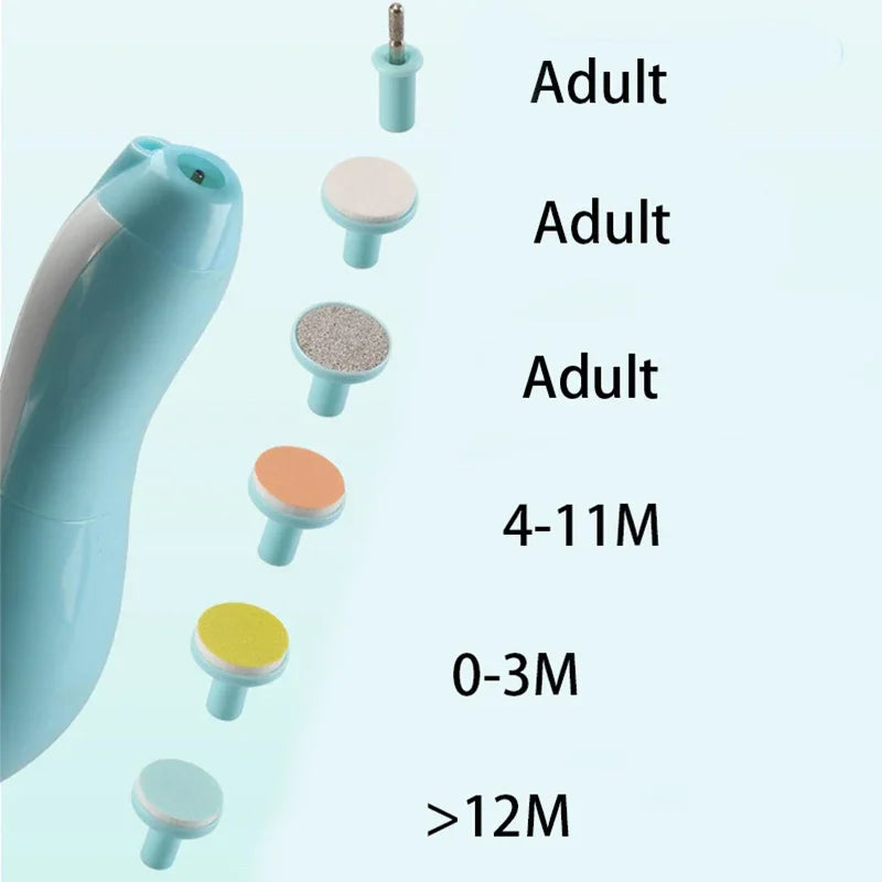 Electric Baby Nail Trimmer Kid Nail Polisher Tool Baby Care Fingernail Cutter Trimmer Multifunctional Infant Manicure Set