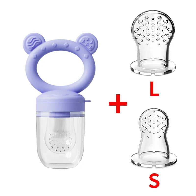 Silicone Baby Fruit Feeder Set Breastmilk Popsicle Freezer Molds for Baby Teething & Infant Self Feeding Storage Container