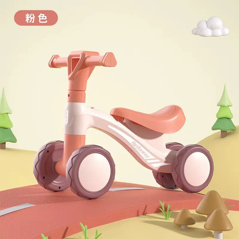 Summer outdoor sports children's balance bike 1-3 years old baby strollerfour-wheel sliding  footless walker toy birthday gift