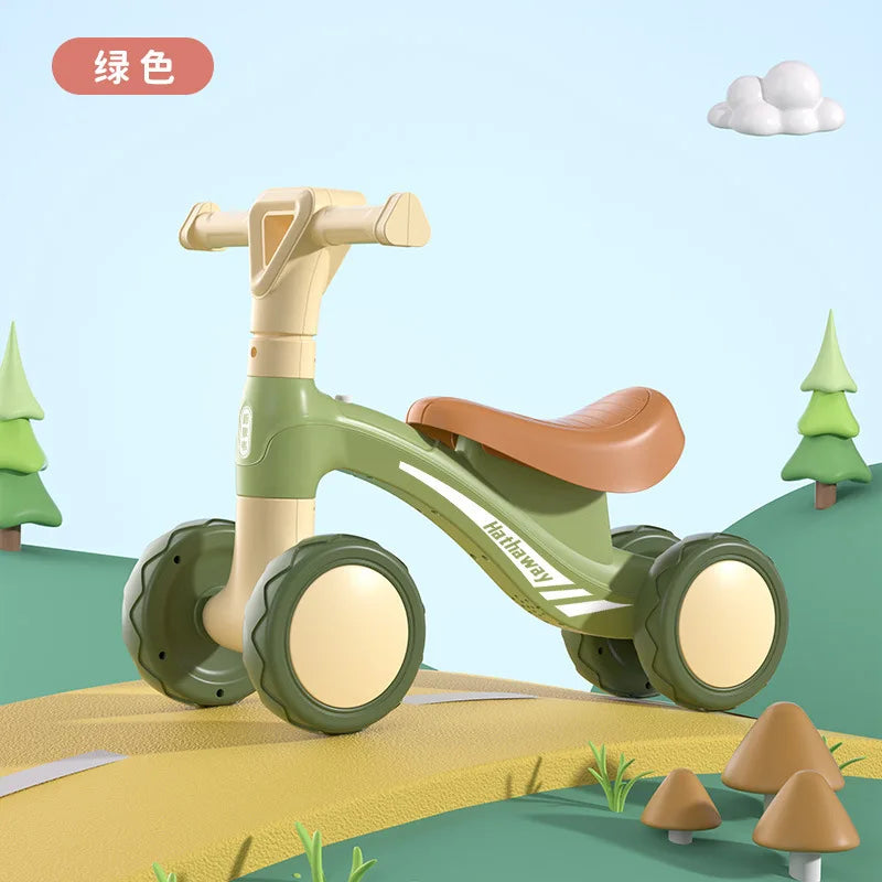Summer outdoor sports children's balance bike 1-3 years old baby strollerfour-wheel sliding  footless walker toy birthday gift