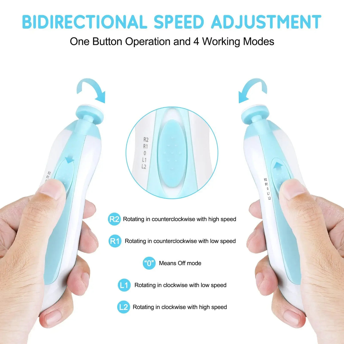 Electric Baby Nail Trimmer Kid Nail Polisher Tool Baby Care Fingernail Cutter Trimmer Multifunctional Infant Manicure Set