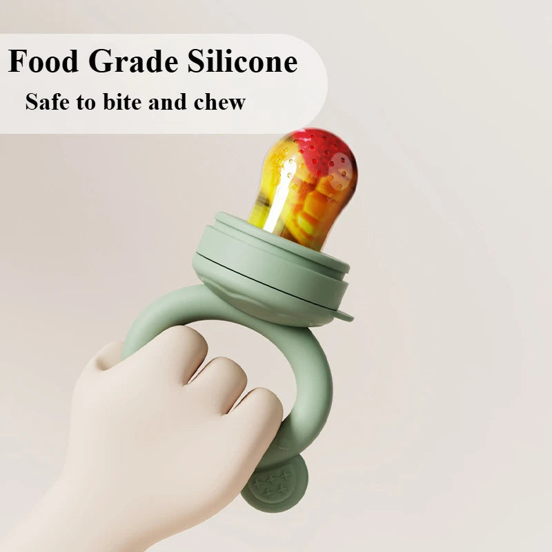 Silicone Baby Fruit Feeder Set Breastmilk Popsicle Freezer Molds for Baby Teething & Infant Self Feeding Storage Container